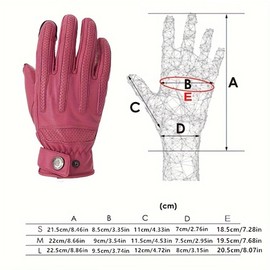 MENDLOR Motocross Riding Protective Vented Leather Sheepskin Motorcycle Gloves Touchscreen Fingers Men and Women Motocross Riding Gloves (Pink, Small)