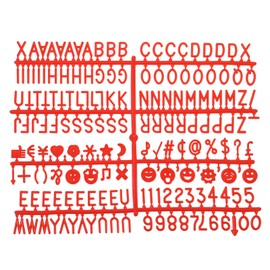 MECCANIXITY Felt Board Letters, 510 Characters Red 3/4" Letters Numbers Symbols Changeable Plastic Message Boards Decor 3Pcs