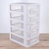Healeved 5 Drawer Desktop Storage Organizer Clear Small Drawer Desktop