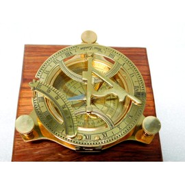 KHUMYAYAD 4" Brass Sundial Compass Fully Functional Compass nevegation Nautical Maritime Vintage Antique Compass