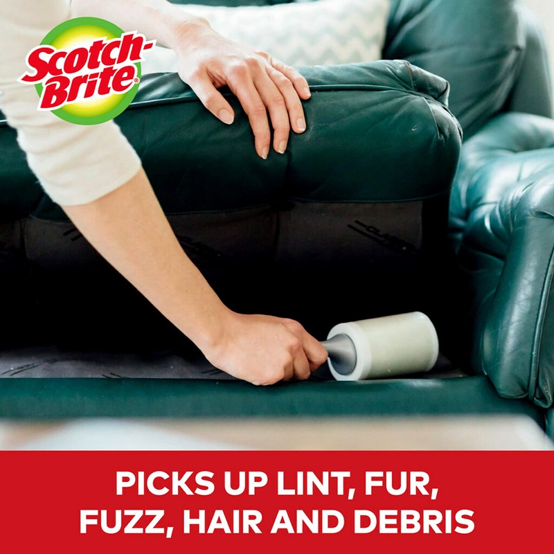 Scotch-Brite Lint Roller Refill, Works Great On Pet Hair, 60