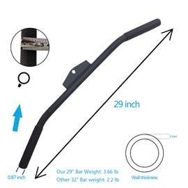 Cable Machine Lat Pulldown Attachments - 29/39/48 Inch Wide Grip Bar with Non-slip Handle for Home Gym Tricep Training