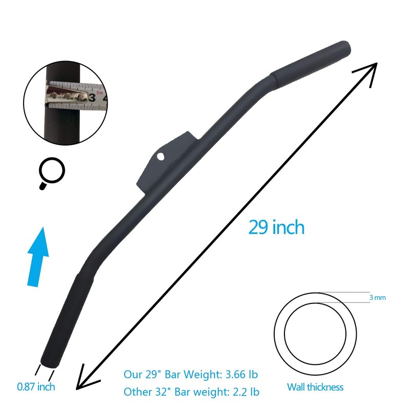 Cable Machine Lat Pulldown Attachments - 29/39/48 Inch Wide Grip