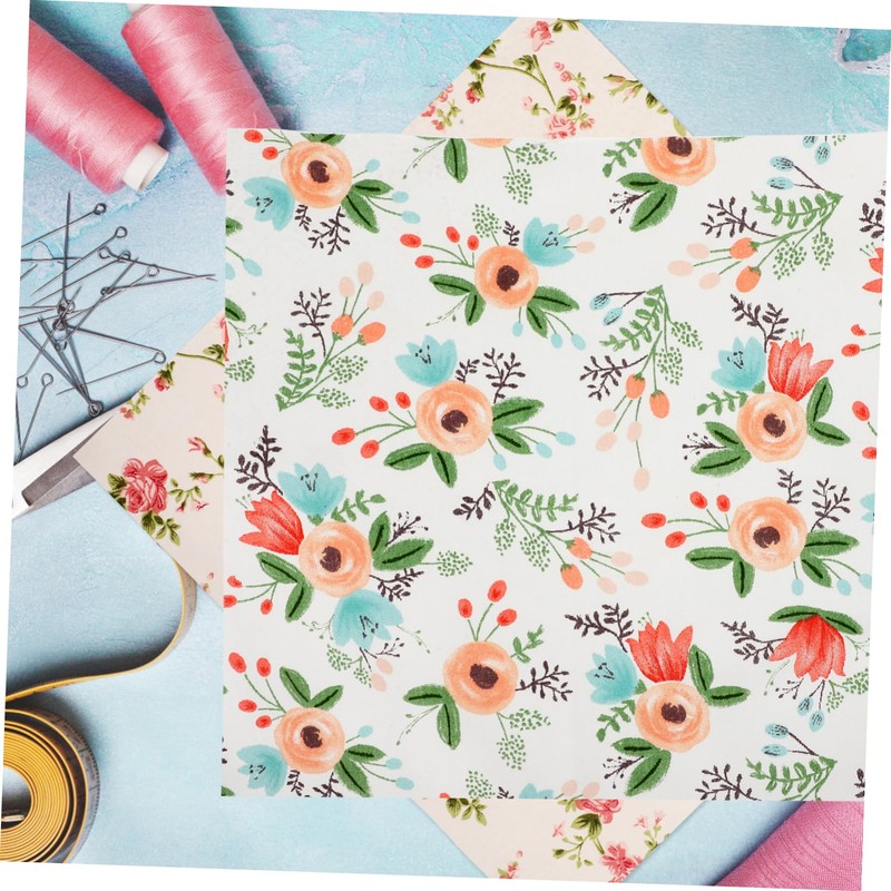 DOITOOL 7 Sheets DIY Cotton Patchwork Fabric Handmade Floral Cloth
