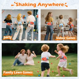 Skirfy Outdoor Party Games for Kids Adults, Shaking Ball Game Set Toy with 40 Balls, Fun Outdoor Indoor Toys, Family Carnival Bachelorette Birthday Backyard Games for Boys Girls Age 3-12