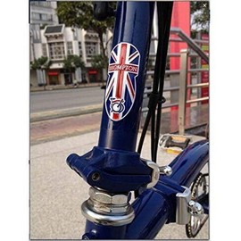 Flower Studio Metallic Head Tube Badge for BROMPTON Union Jack