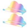 Lesnala 2Pcs Cloud Mini Shelf Iridescent Floating Shelves Floating Shelves