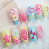 1pcs Summer Nail Stickers for Nail Art Embossed Nail Decals