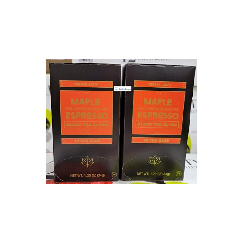 Trader Joe's Maple Espresso Black Tea Blend 1.20oz 34g (Two