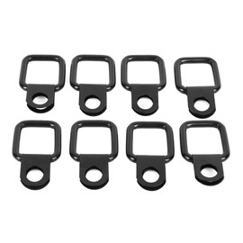 8-Piece Tie Down D Ring Set, Small Steel D Ring Tie Downs Quick Removal Attachment Tie Downs for Pickups, Trailers, Trucks, Trailers, Campers, Boat and More