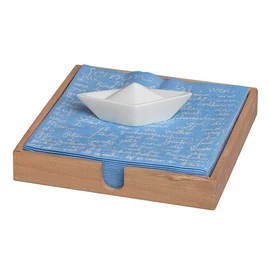 Räder Design x Bilderrahmen, Unbehandeltes Akazienholz & unglasiertes Porzellan, Braun, 18 x 18 cm