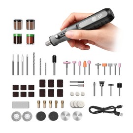 hansmaker 4.2V Cordless Rotary Tool, Powerful 5 Variable Speed,163 Multi-Purpose Kit, USB Charging, Easy to Use Perfect for Light Projects, DIY Crafting, Sanding, Engraving, and Polishing
