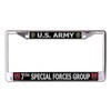 U.S. Army 7th Special Forces Group Chrome License Plate Frame