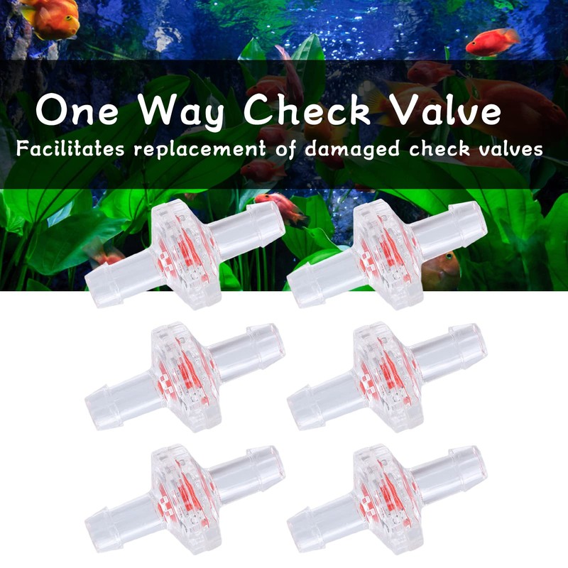 10Pcs Anti Backflow Check Valve One Way PP Plastic Non