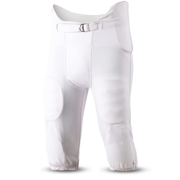 WEARCOG Deluxe Integrated Football Pants | White Adult 7 Padded