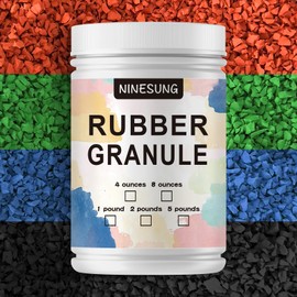 Multicolor Rubber Mulch Nuggets Protective Flooring for Playgrounds, Outdoor Park, Play Areas, Landscaping, School Sports Tennis Court, Runway Surfacing Repairs (Multicolor, 2 Pounds)