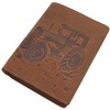 myledershop Genuine Buffalo Full Leather Farmer Wallet / Purse /