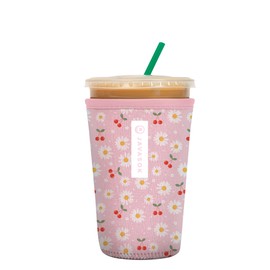 Sok It Java Sok Iced Coffee & Cold Soda Insulated Neoprene Cup Sleeve (Cherry Bomb, Medium: 22-28oz)