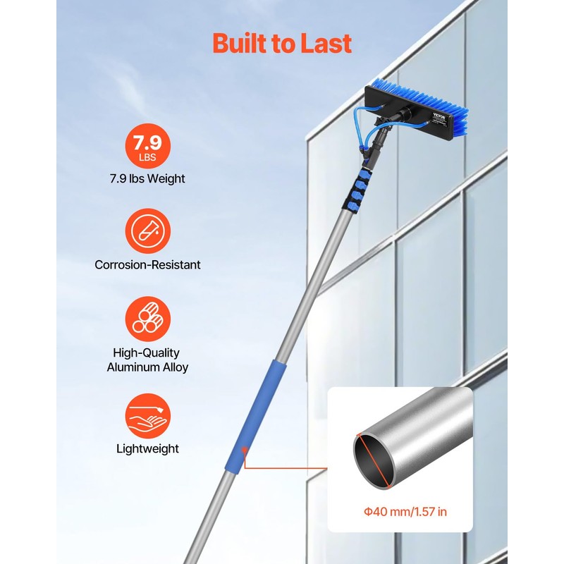 VEVOR Water Fed Pole Kit, 24FT Solar Panel Cleaning Pole