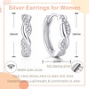 Loutade Hoop Earrings 925 Silver for Women, 925 Sterling Silver