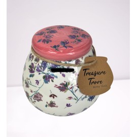 Treasure Trove Ceramic Money Pots (Pink Floral)