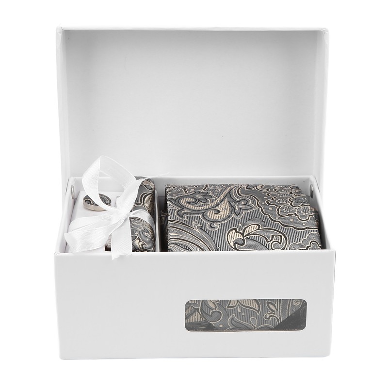 6pcs Paisley Ties Set Casual Business Style Polyester Yarn Paisley