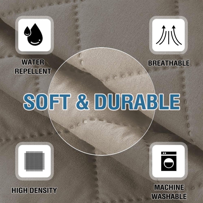 2 Pack Water Resistant Armrest Covers for Chairs and Sofas