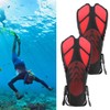Adjustable Adult Diving Fins Comfortable Snorkeling Swimming Flippers Assistant EquipmentRed