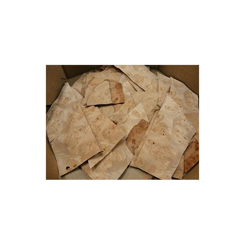 Pepperwood Pimento Burl Wood Veneer Sample Pack 33 Pieces raw