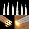 AFINETH Flameless Taper Candles with 3D Wick, 9.6" Real Wax