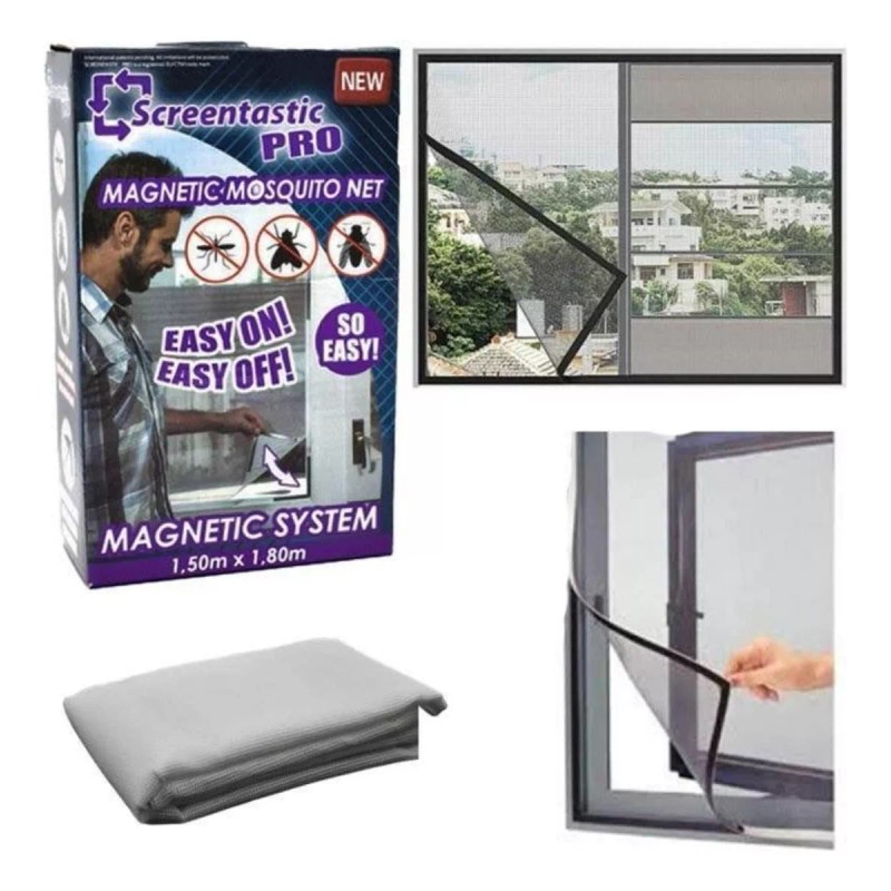 K&H Malla Mosquitero Ventana Magnética Ajustable Hogar Mosquitos