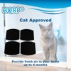 HQRP 4-Pack Cat Litter Box Replacement Carbon Filters Compatible with