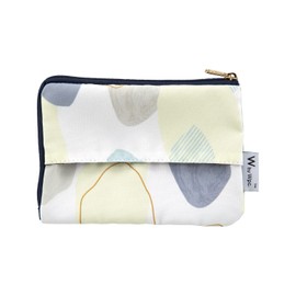 Wpc. Patterns W009-287-204 Tissue Pouch, Nuance Pattern, Yellow, Women's, Scandinavia, Floral Pattern, Retro, Commuting to Work, School, Stylish, Cute, Women's, Travel, Thin, Zipper, Makeup Pouch,
