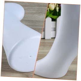 2pcs White Mannequin Foot Display Ankle Bracelet Shoe Sock Model Display Plastic Short Stocking Mannequin Human Foot Display Mold for Shop Home