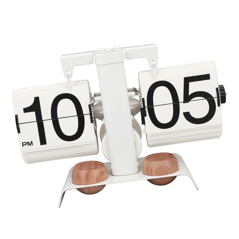 Digital Flip Clock 304 Stainless Steel Retro Battery Powered Mechanical