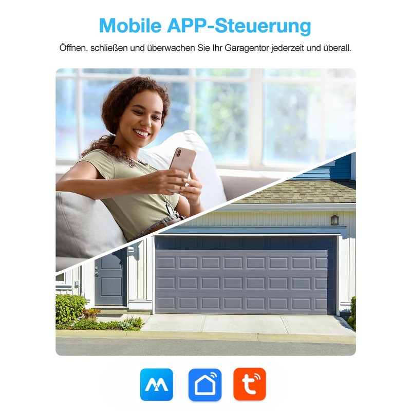 Smart Garage Door Opener, Maxcio WiFi Garage Door Switch, Compatible