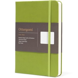 Ottergami Bullet Journal Notebook Polka Dot - High Quality Thick Paper with 150gsm and 144 Pages - The Pro Notebook A5 Dotted Bullet Journal with Dot Grid - Vegan Leather Cover