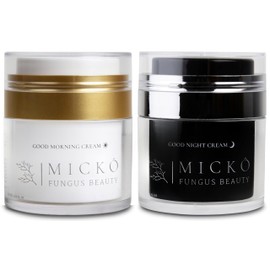 MICKÔ Set – Feuchtigkeits-Tagescreme mit Niacinamid, Bakuchiol und Vitamin C, SPF30, Koreanische Anti-Falten-Tagescreme, Nachtcreme mit Retinol gegen Flecken, 50ml-Packung