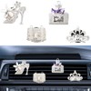 UHANBUT 4PCS Bling Car Air Freshener Vent Clip, Crystal Rhinestone