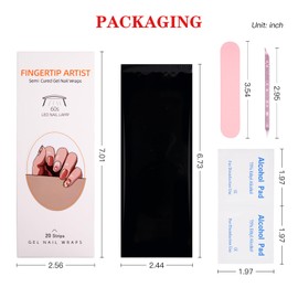 Yasterd Semi Cured Gel Nail Strips,20pcs Semi Cured Gel Nails Sticker with Any UV Lamps,Includes 2 Prep Pad,Nail File&Wooden Stick,Long Lasting Gel Nail for Women/Girls DIY Gift -Reddish Brown Leopard