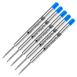Lanier Combo Pack - 5 Pack - Monteverde® Capless Ceramic Gel™ P41 Ink Refill Compatible with Most Parker® Style Ballpoint Pens - Blue (Extra Fine 0.5mm)