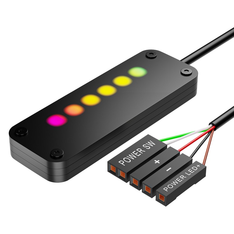 Touch Sliding Desktop Computer Power Switch RGB Lighting External PC