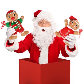 2 Pcs Gingerbread Plush Stuffed Animal Christmas Stuffed Animal Stuffed Gingerbread Boy Girl 10 Inch Gingerbread Man Plush Toys Christmas Decor Gingerbread Doll for Holiday Christmas Tree Gifts