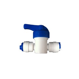 1/4" INLINE TAP/SHUT-OFF VALVE/ISOLATION VALVE FOR 1/4" LLDPE FRIDGE FREEZER/REVERSE OSMOSIS WATER FILTER SYSTEM WATER PIPE TUBING
