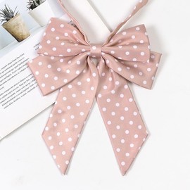 NazyJnn Large Bowtie, Bowtie, School Ribbon, Dot Pattern, Women's, Uniform Ribbon, Adjustable, Polka Dot Pattern, Cute, Cosplay, Graduation Ceremonies, School Entrance Ceremonies, Cultural Festivals