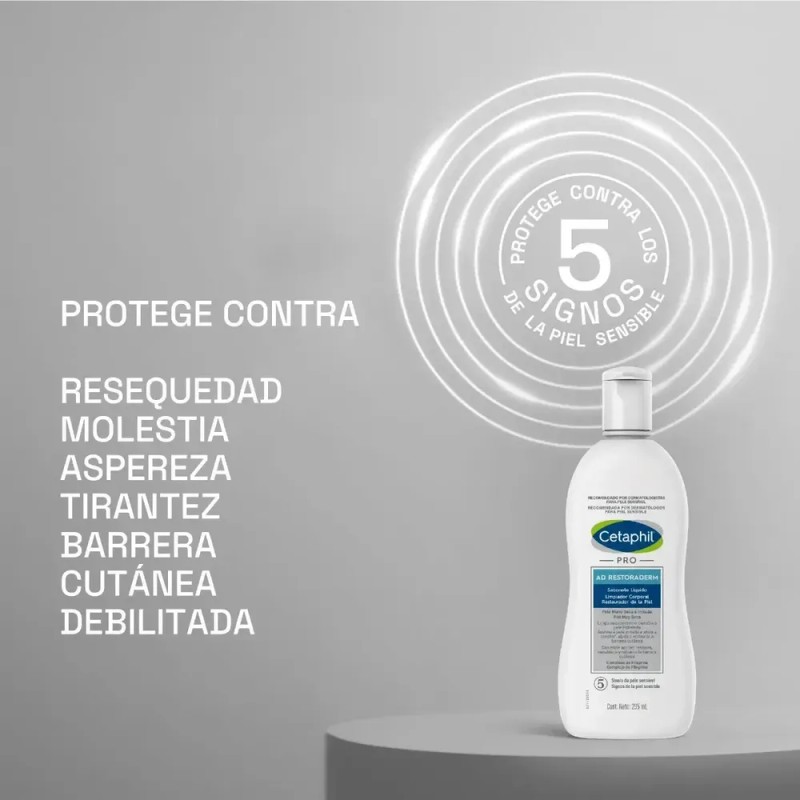 Gel Limpiador Corporal Pro AD Restoraderm 236ml Cetaphil