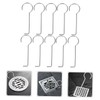 WOONEKY 10pcs Floor Drain Lifting Hooks Stainless Steel Drain Grate