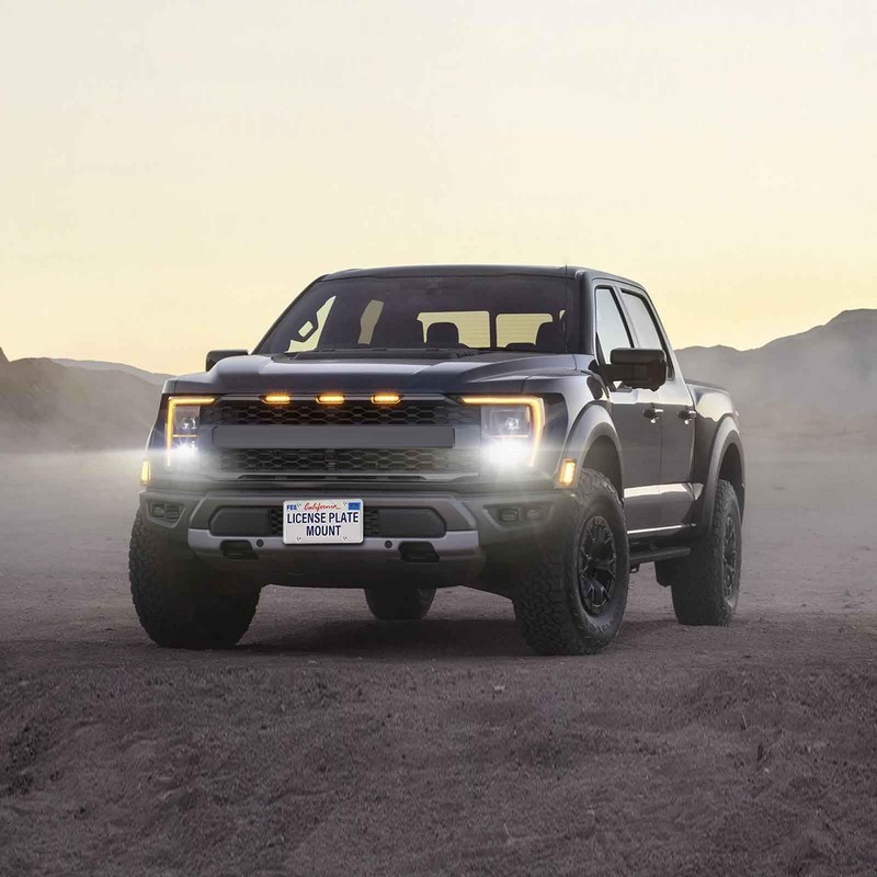 No Drill Front License Frame Compatible with Ford Raptor (3rd