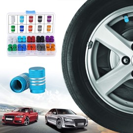 TsunNee Reifen Ventilkappen, Auto Reifen Ventilkappen Abdeckung, Staubdicht Aluminium Auto Luftkappen, 10 Farben, 40 Stück