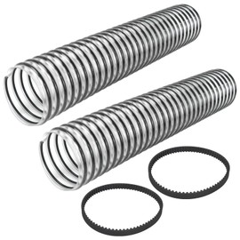 Welsdolk Vacuum Cleaner Replacement Lower Duct Hose and Belt Set Compatible with Shark NV750W, NV752, NV752BRN, NV753C, NV650W, NV652, NV652C, NV500 - Pack of 2